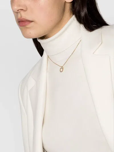 Ferragamo Women Gold-colored Necklace With Gancini Charm In Brass Woman