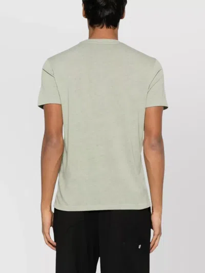 Tom Ford Cotton Blend Melange Crew Neck T-shirt Clothing In Green