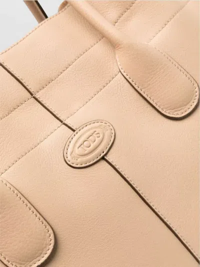Tod's Small Drawstring Tote Bag In Neutrals