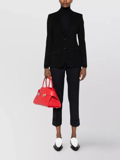 Incotex Tapered Wool Blend Trousers In Black