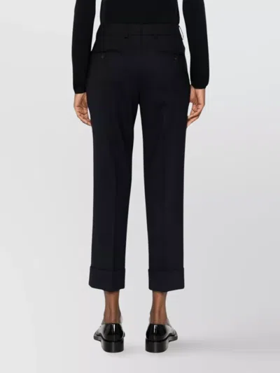 Incotex Tapered Wool Blend Trousers In Black