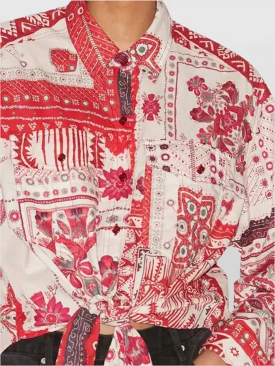 Isabel Marant Étoile Isabel Marant Etoile Nath Tied Cotton Voile Shirt In Pink