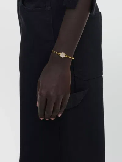 Marc Jacobs Round Face Bracelet Hinge Button In Yellow