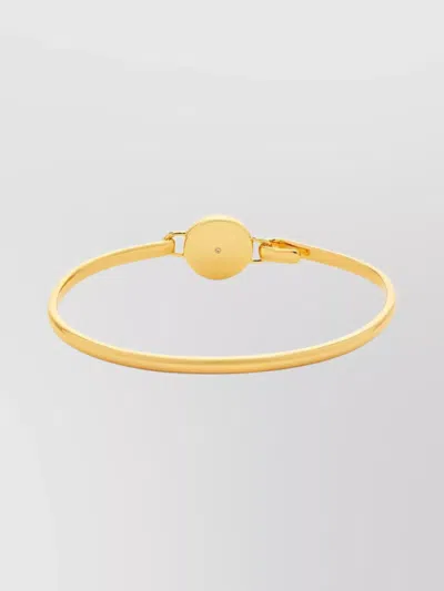 Marc Jacobs Round Face Bracelet Hinge Button In Yellow