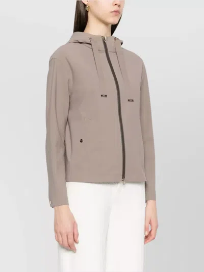 Herno Hooded Jacket In Beige