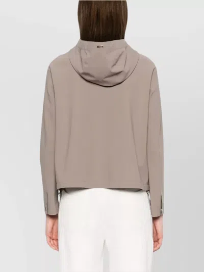 Herno Hooded Jacket In Beige