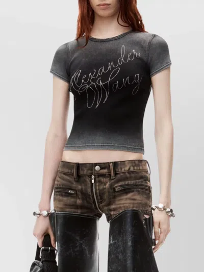 Alexander Wang Rhinestone Logo T-shirt