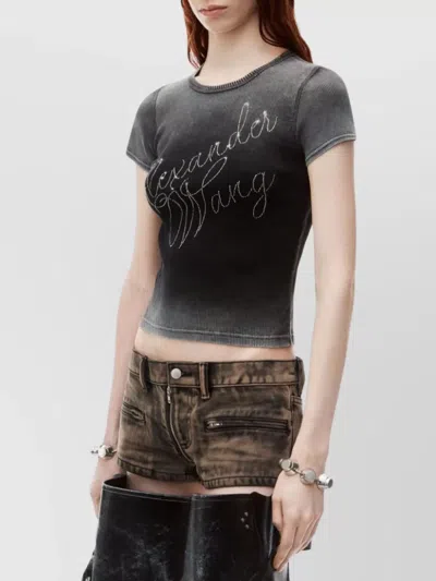 Alexander Wang Rhinestone Logo T-shirt