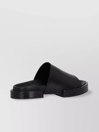 Ann Demeulemeester Emmanuel Wide Strap Leather Slippers