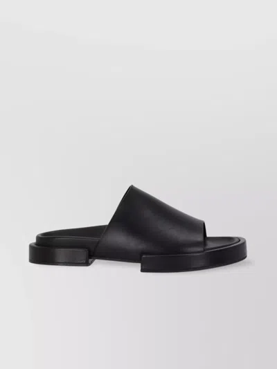 Ann Demeulemeester Emmanuel Wide Strap Leather Slippers