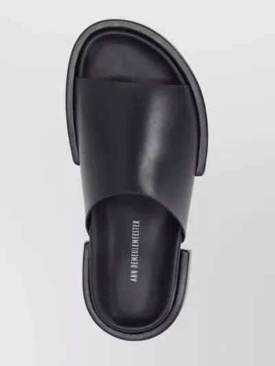Ann Demeulemeester Emmanuel Wide Strap Leather Slippers