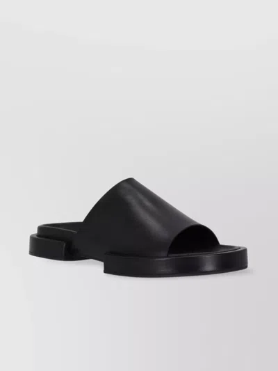 Ann Demeulemeester Emmanuel Wide Strap Leather Slippers