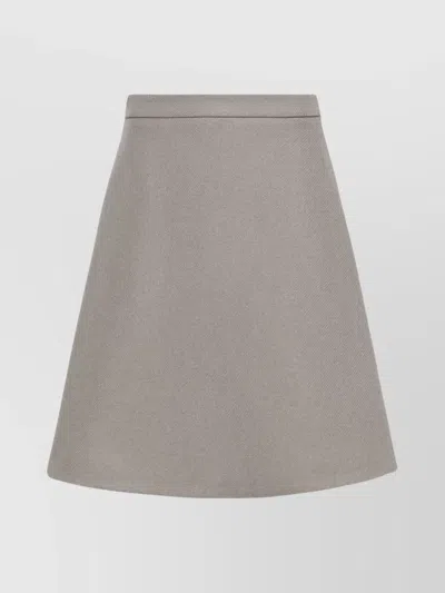 Ami Alexandre Mattiussi Ami Paris Knitted Midi Skirt In Grey