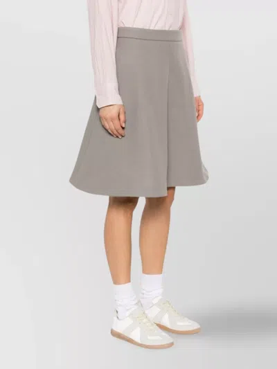 Ami Alexandre Mattiussi Ami Paris Knitted Midi Skirt In Grey