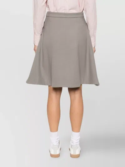 Ami Alexandre Mattiussi Ami Paris Knitted Midi Skirt In Grey