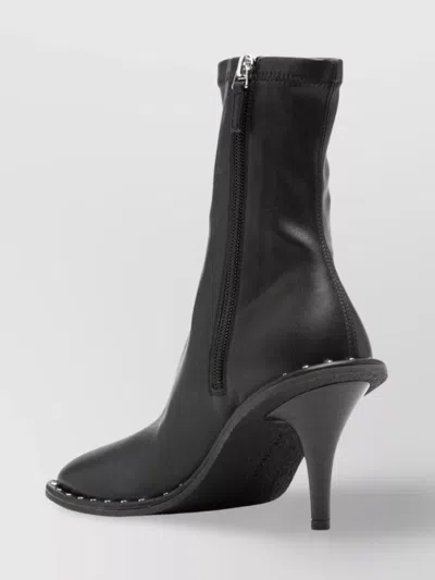 Stella Mccartney Sculpted Heel Ankle Boots With Rivet Detailing