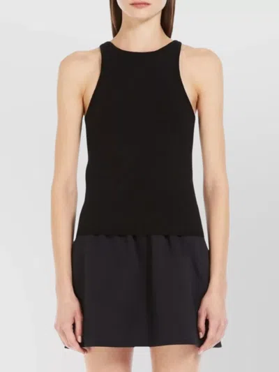 Max Mara Women Black Virgin Wool Top