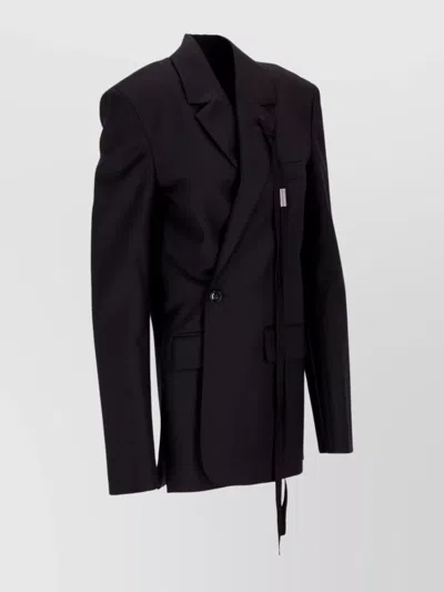 Ann Demeulemeester Asymmetric Tailored Jacket Wool Twil