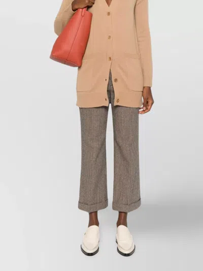 Max Mara Cashmere-wool Blend Villar Cardigan With Sequin Motif