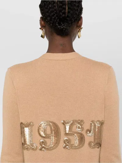 Max Mara Cashmere-wool Blend Villar Cardigan With Sequin Motif