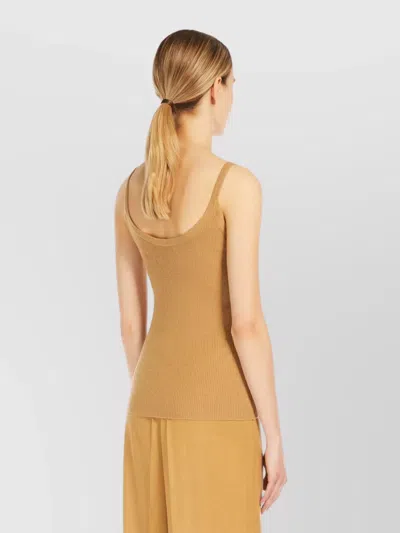 Max Mara Gallura Silk-blend V-neck Top