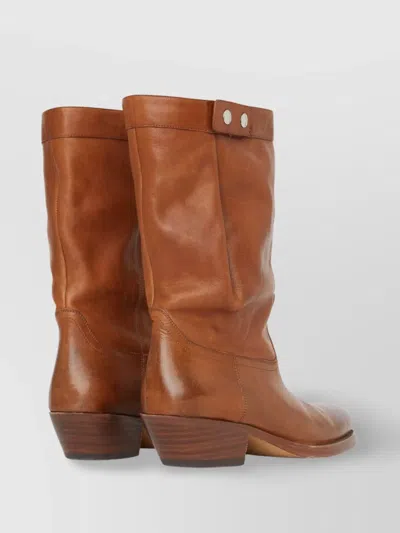 Isabel Marant Ademe Havana Leather Biker Boot