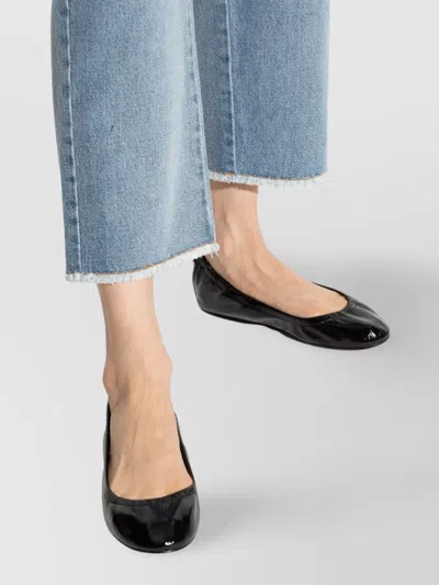 Isabel Marant Logo-plaque Leather Ballerina Shoes In Black