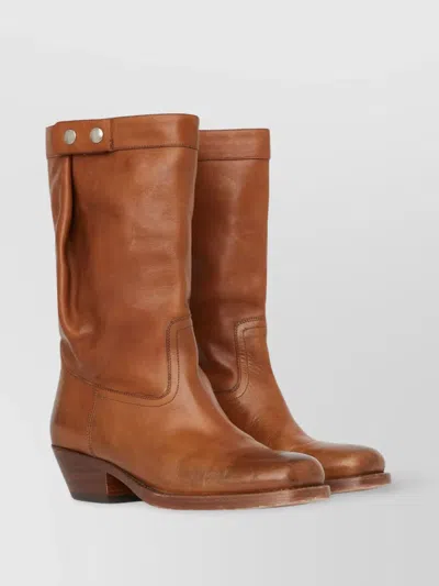 Isabel Marant Ademe Havana Leather Biker Boot