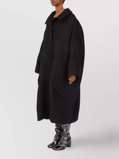 Maison Margiela Bouclé Oversized Coat In Black