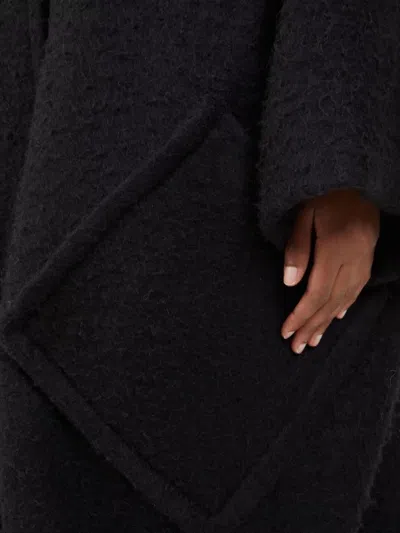 Maison Margiela Bouclé Oversized Coat In Black