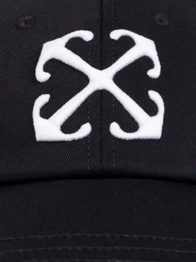 Off-white Arrow Drill-embroidered Baseball Cap In Black