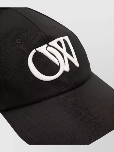 Off-white Drill Cap Baseball Curved Peak In Black