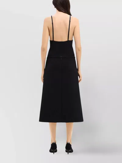 Courrèges Heritage Tailored Crepe-texture Midi Skirt