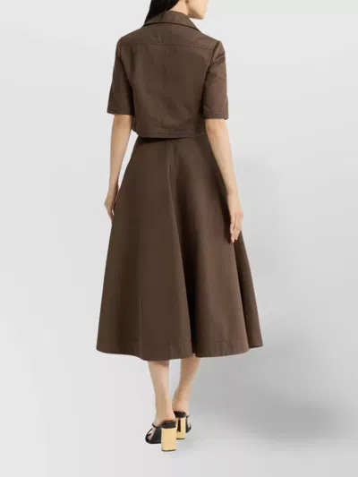 Patou Collar Cropped Jacket Flap Pockets