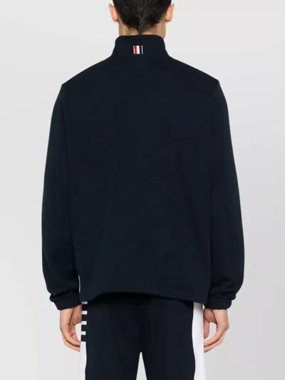 Thom Browne 4-bar Stripe Funnel Neck Half Zip Sweatshirt