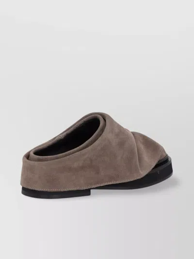 Attico Taupe Mini Robin Sabot Loafers