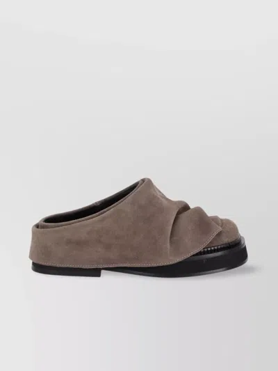 Attico Taupe Mini Robin Sabot Loafers