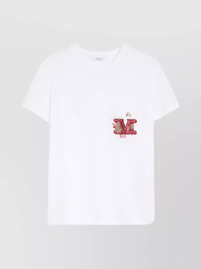 Max Mara T-shirt With Embroidered Pocket