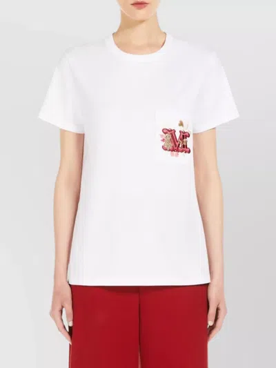 Max Mara T-shirt With Embroidered Pocket