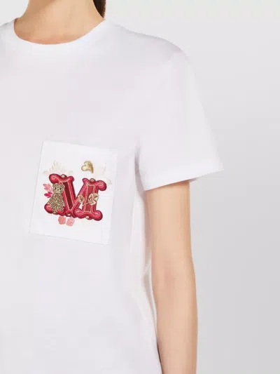 Max Mara T-shirt With Embroidered Pocket