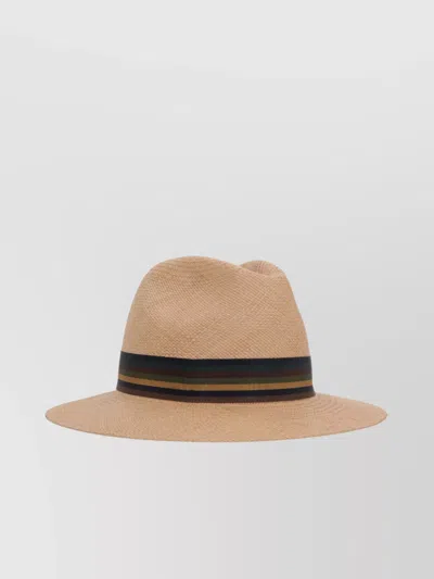 Max Mara Striped-band Fedora Hat