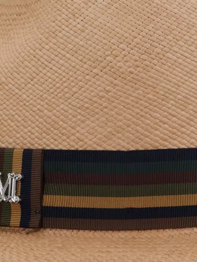Max Mara Striped-band Fedora Hat