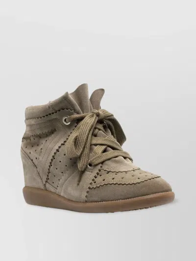 Isabel Marant Bobby Lace-up Wedge Sneakers In Green