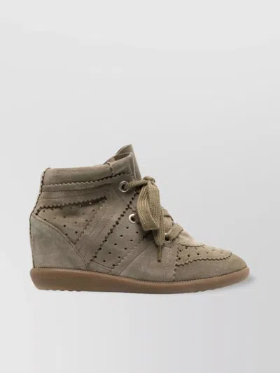 Isabel Marant Bobby Lace-up Wedge Sneakers In Green