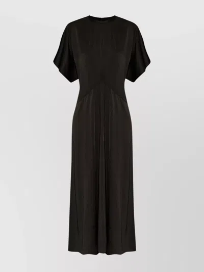 Isabel Marant Keany Short-sleeved Midi Dress In Black