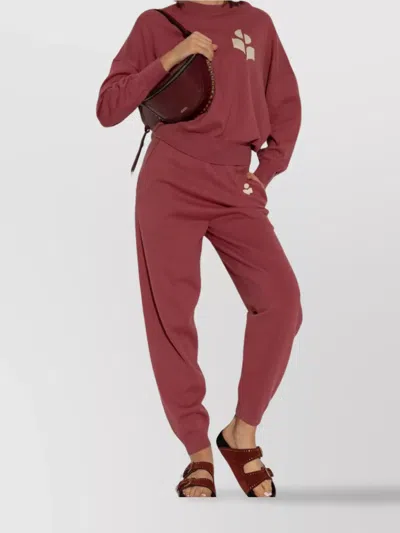 Isabel Marant Lennyo Suede Buckle Sandals In Red