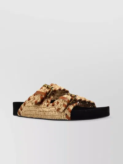 Isabel Marant Slide Sandals With Braided Design And Flat Sole