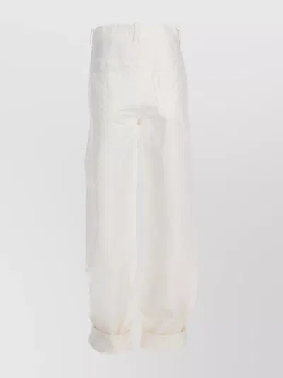 Ann Demeulemeester White Claire 5-pockets Comfort Trousers