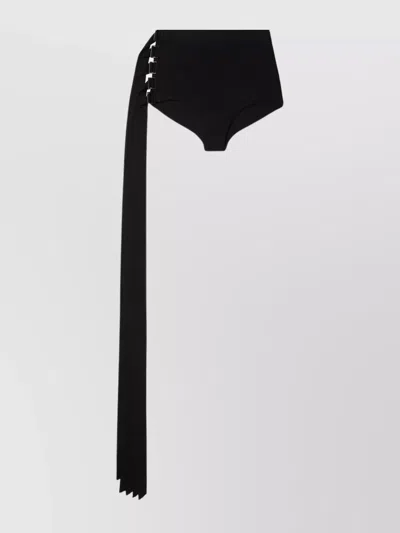 Ann Demeulemeester Xana High Waist Shorts With Long Side Strap