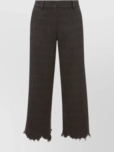 Jw Anderson Distressed Checked Pants